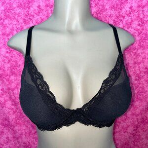 PRE-OWNED NATORI FEATHERS CONTOUR PLUNGE BRA SZ 32D